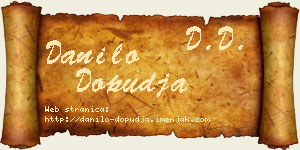 Danilo Dopuđa vizit kartica